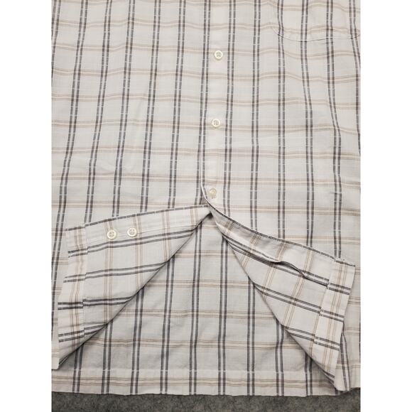 Arrow Men's XL Black & White Crosshatch Short Sleeve Button Up Casual Shirt - Picture 6 of 8